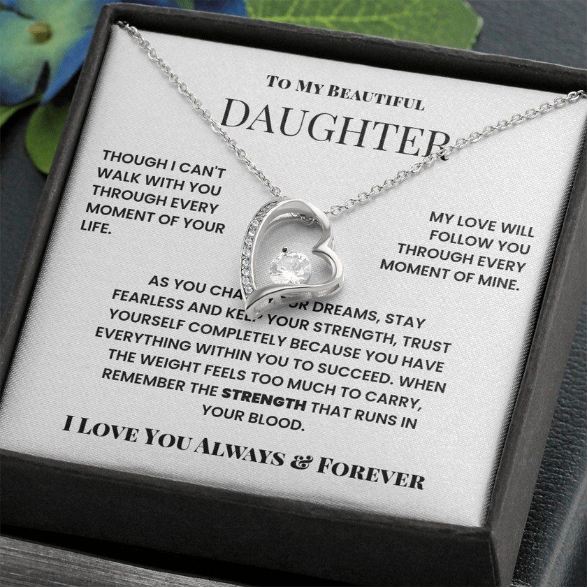 To My Beautiful Daughter – Forever Love Necklace from Dad
