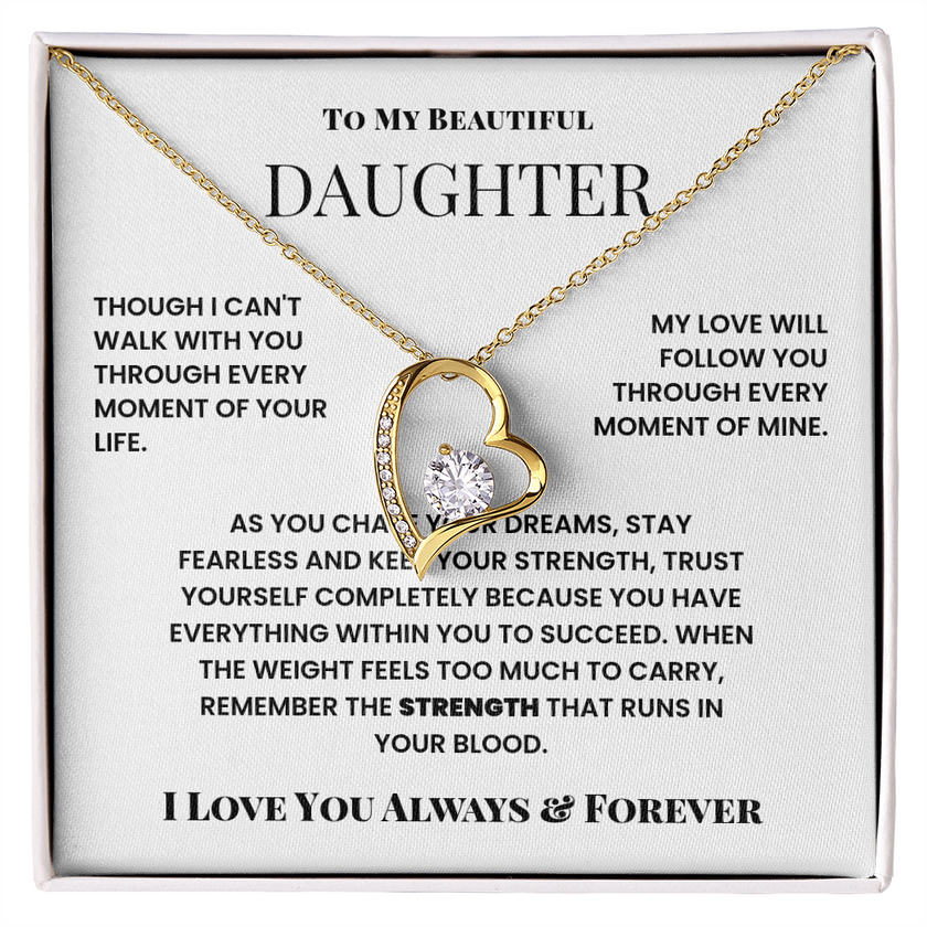 To My Beautiful Daughter – Forever Love Necklace from Dad