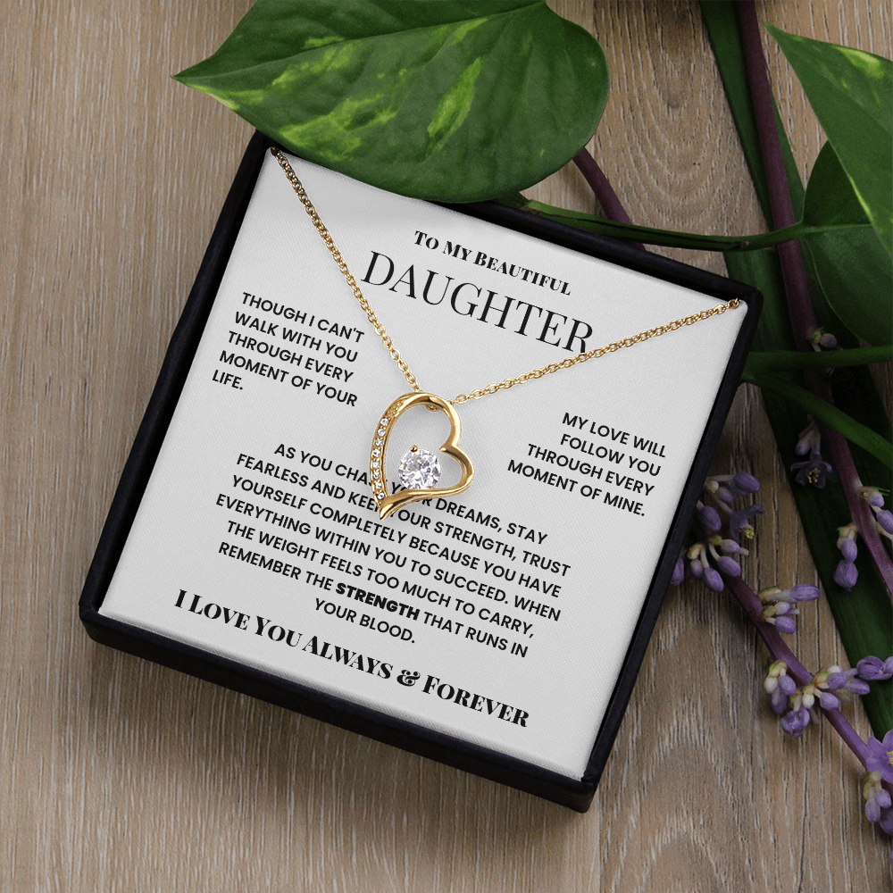 To My Beautiful Daughter – Forever Love Necklace from Dad