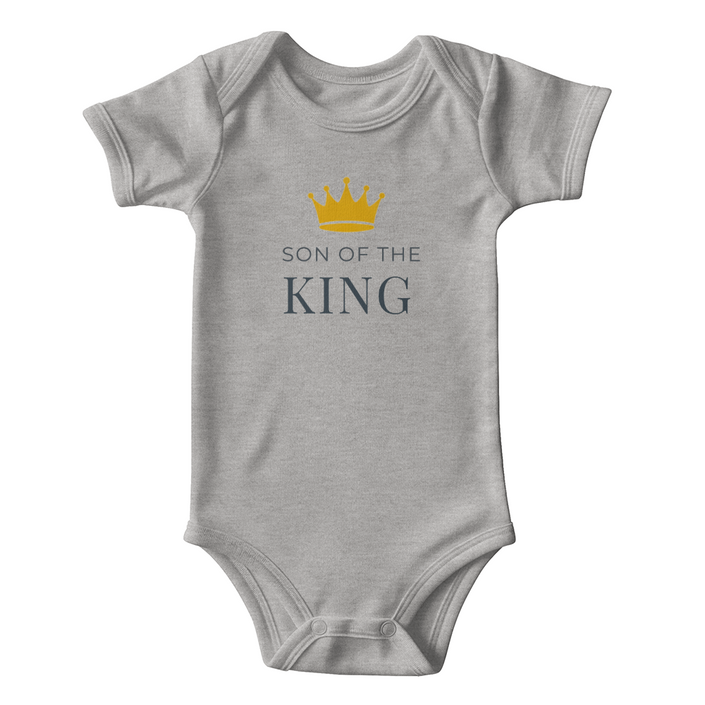 Gerber ONESIES® Son of the King Baby Bodysuit | Modern Christian Identity Gift | Minimalist Gold Crown Newborn Outfit