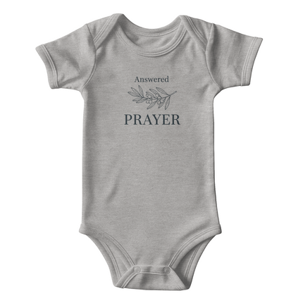 Gerber ONESIES® Answered Prayer Baby Bodysuit | Modern Christian Miracle Baby Gift | Minimalist Olive Branch Newborn Outfit