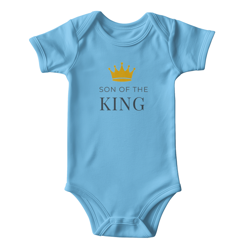 Gerber ONESIES® Son of the King Baby Bodysuit | Modern Christian Identity Gift | Minimalist Gold Crown Newborn Outfit