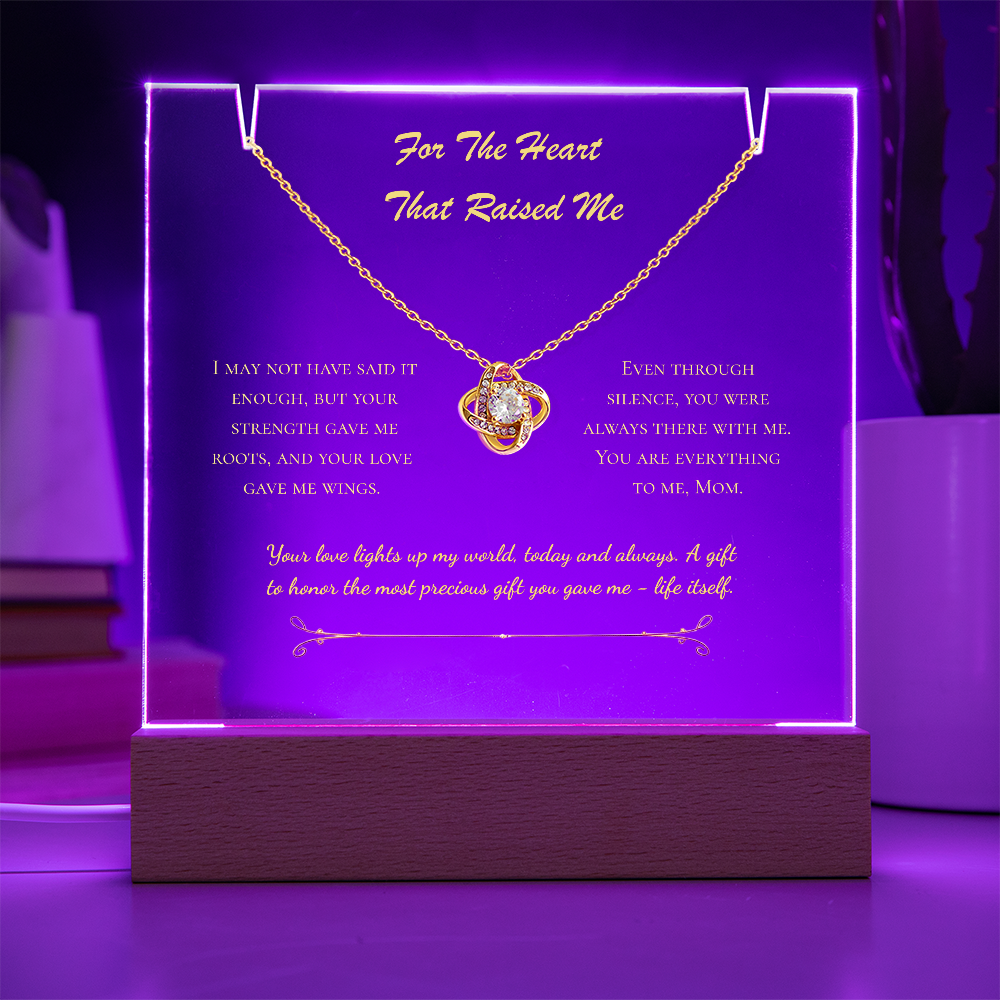 For The Heart That Raised Me – Eternal Love Knot Gift Set