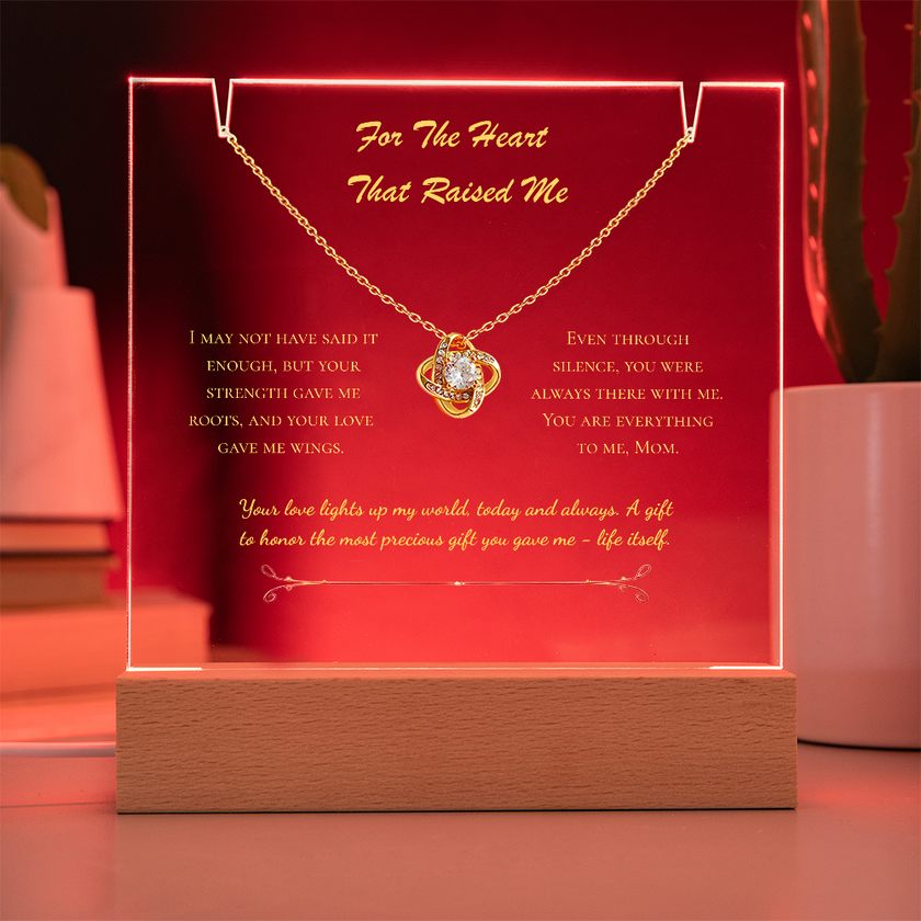 For The Heart That Raised Me – Eternal Love Knot Gift Set
