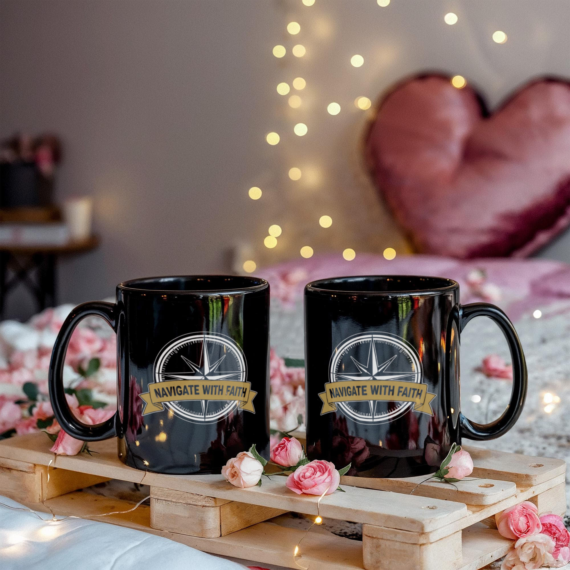 Navigate with Faith Compass Coffee Mug - Jeremiah 29:11 Christian Gift