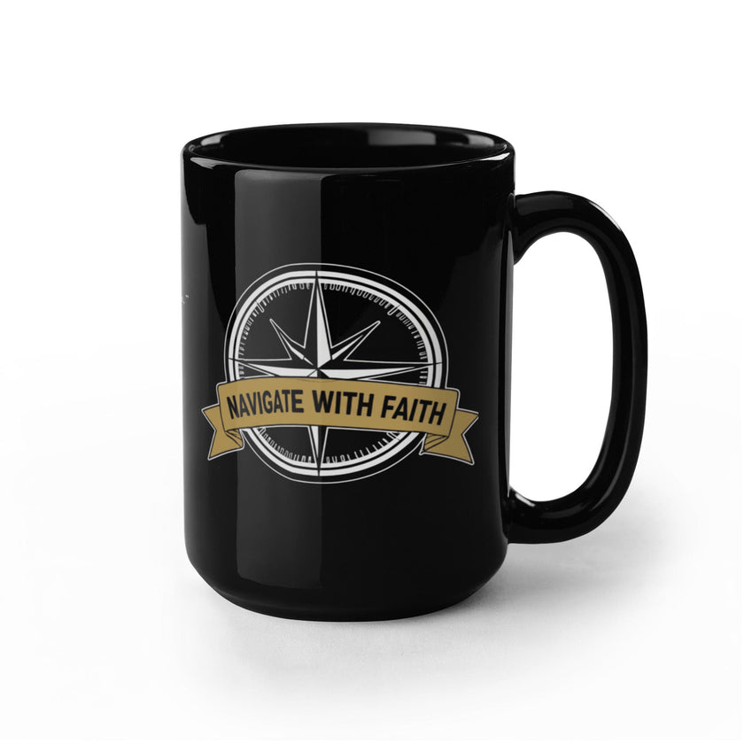 Navigate with Faith Compass Coffee Mug - Jeremiah 29:11 Christian Gift