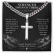 Strength Through Christ – Artisan Cross Cuban Link Necklace