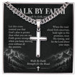Walk By Faith – Strength for the Road Cross Necklace