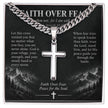 Faith Over Fear – Peace for the Soul Cross Necklace