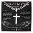 Courage to Stand – Artisan Cross Cuban Link Necklace