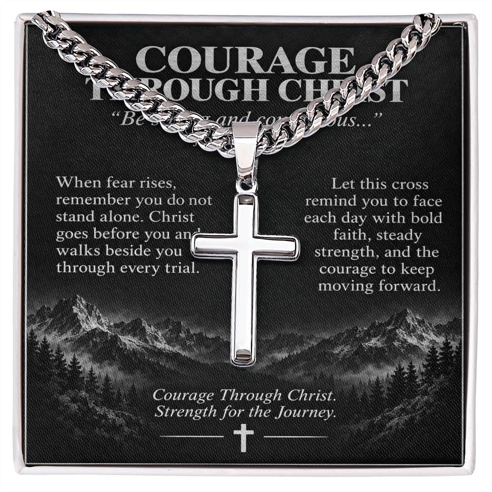 Faith Over Fear – Peace in His Presence Cross Necklace