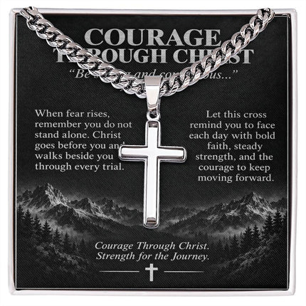 Faith Over Fear – Peace in His Presence Cross Necklace