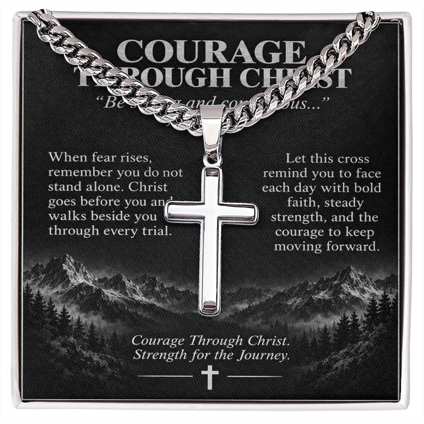 Faith Over Fear – Peace in His Presence Cross Necklace