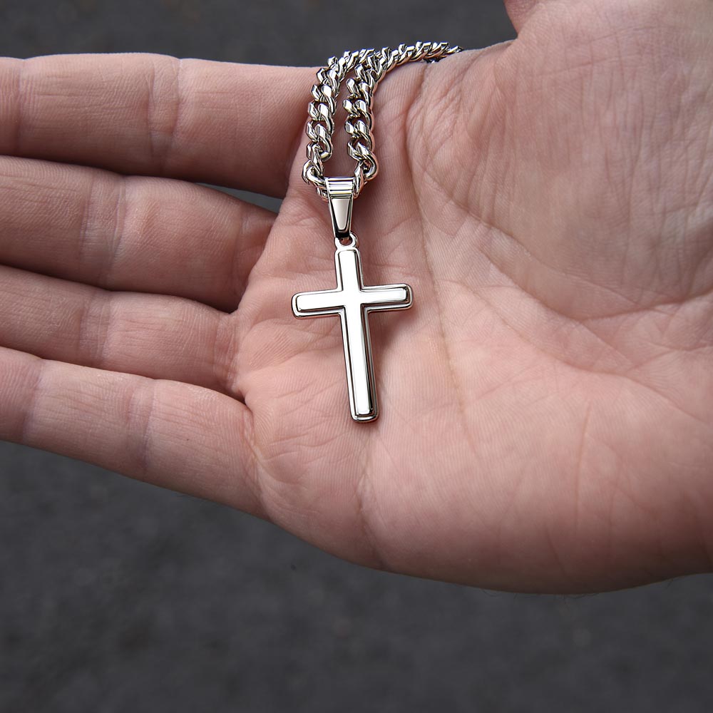 Walk By Faith – Strength for the Road Cross Necklace