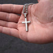 Walk By Faith – Strength for the Road Cross Necklace
