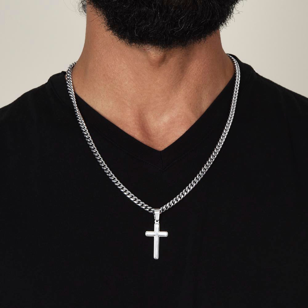 Faith Over Fear – Peace in His Presence Cross Necklace