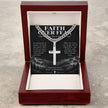 Courage Through Christ – Artisan Cross Cuban Link Necklace