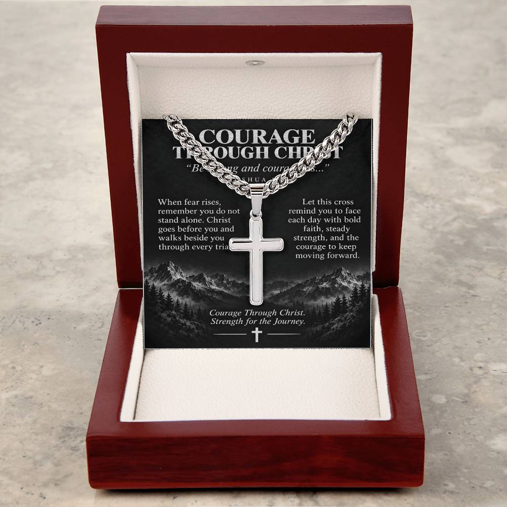Faith Over Fear – Peace in His Presence Cross Necklace