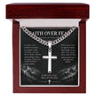 Faith Over Fear – Peace for the Soul Cross Necklace