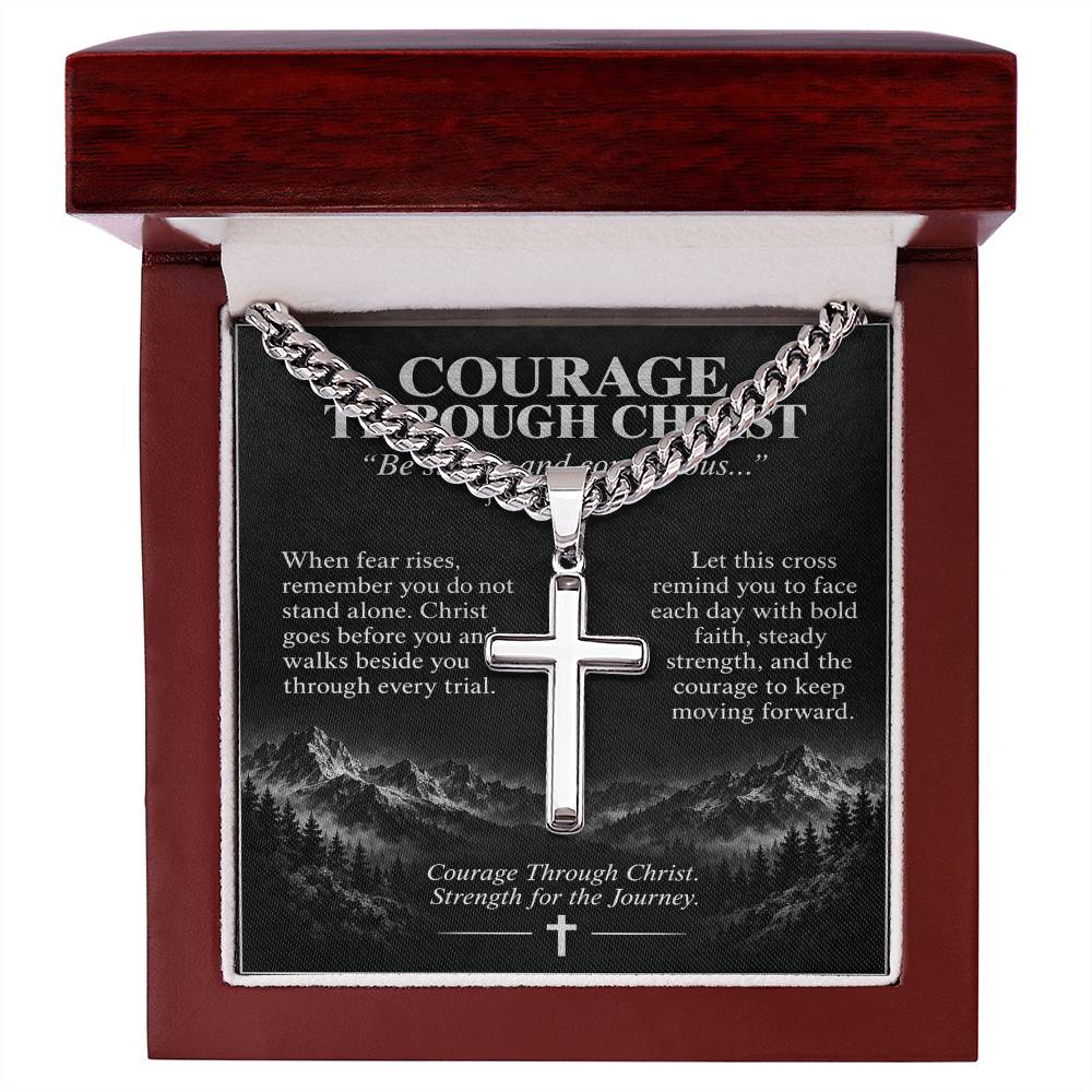 Faith Over Fear – Peace in His Presence Cross Necklace