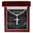 Faith Over Fear – Peace in His Presence Cross Necklace