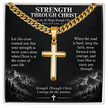 Strength Through Christ – Artisan Cross Cuban Link Necklace