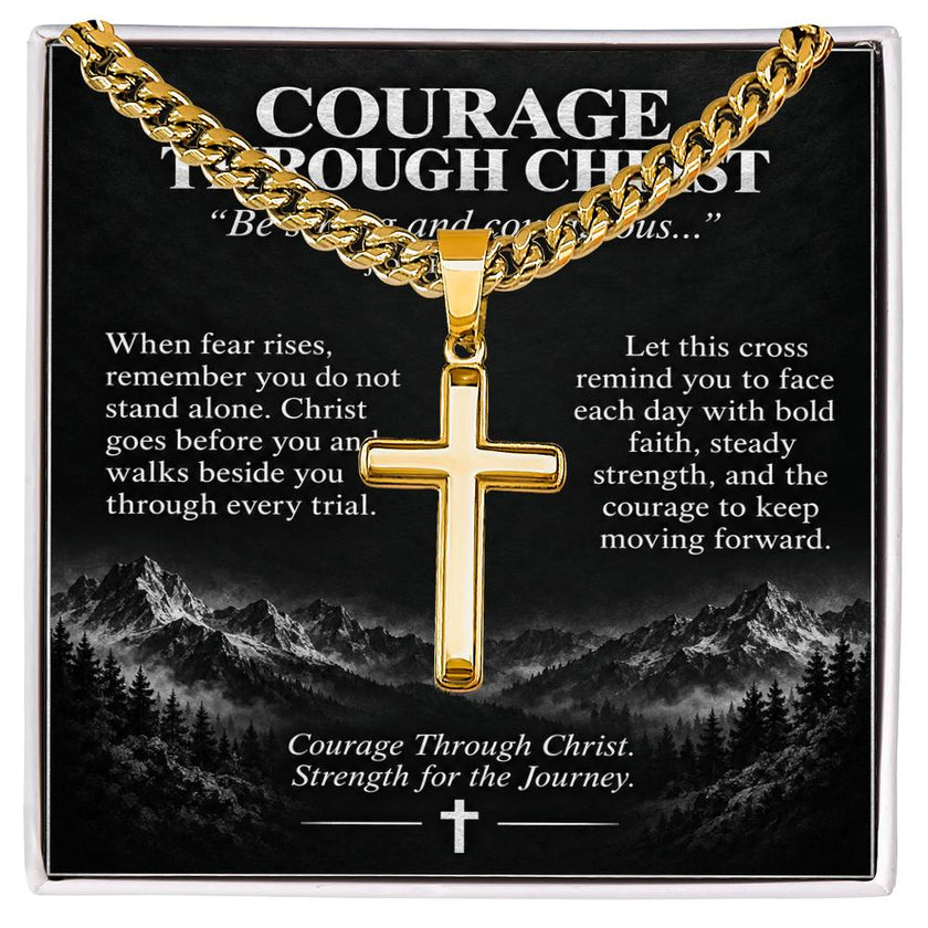 Faith Over Fear – Peace in His Presence Cross Necklace
