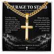 Courage to Stand – Artisan Cross Cuban Link Necklace