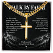 Walk By Faith – Strength for the Road Cross Necklace
