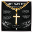 Faith Over Fear – Peace for the Soul Cross Necklace