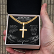 Strength Through Christ – Artisan Cross Cuban Link Necklace