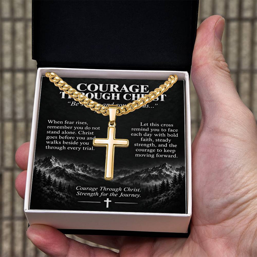 Faith Over Fear – Peace in His Presence Cross Necklace