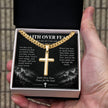 Faith Over Fear – Peace for the Soul Cross Necklace