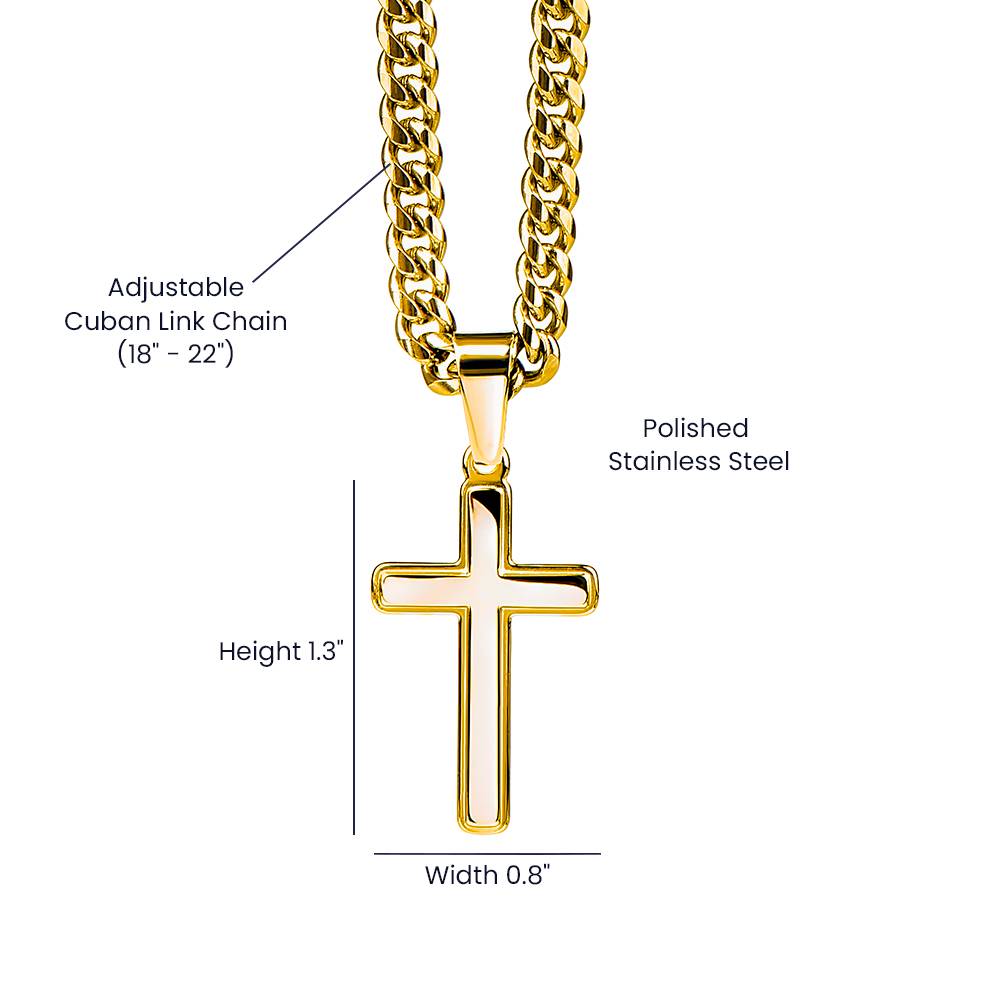 Faith Over Fear – Peace in His Presence Cross Necklace