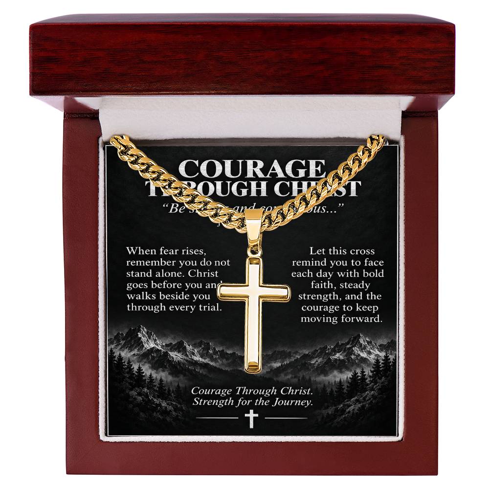 Faith Over Fear – Peace in His Presence Cross Necklace
