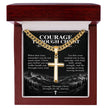 Faith Over Fear – Peace in His Presence Cross Necklace