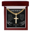 Faith Over Fear – Peace for the Soul Cross Necklace