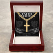 Courage Through Christ – Artisan Cross Cuban Link Necklace