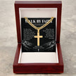 Walk By Faith – Strength for the Road Cross Necklace