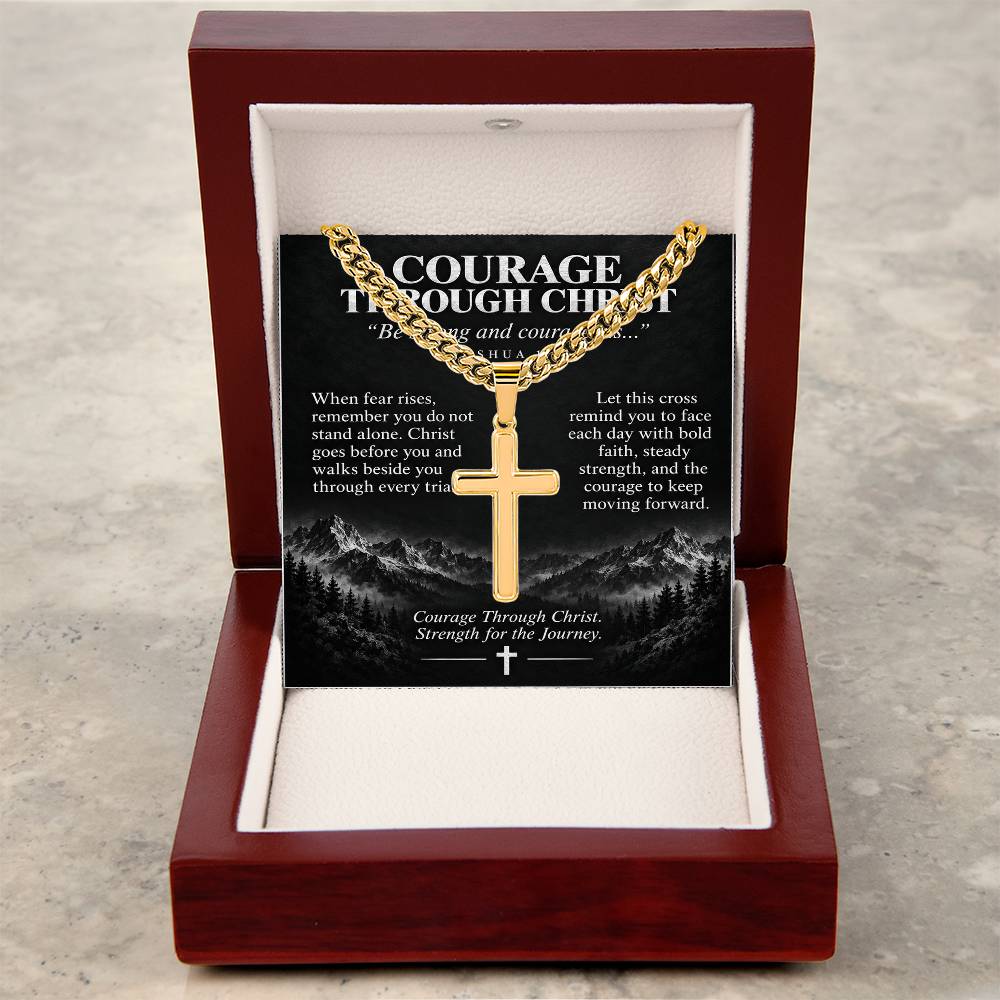 Faith Over Fear – Peace in His Presence Cross Necklace