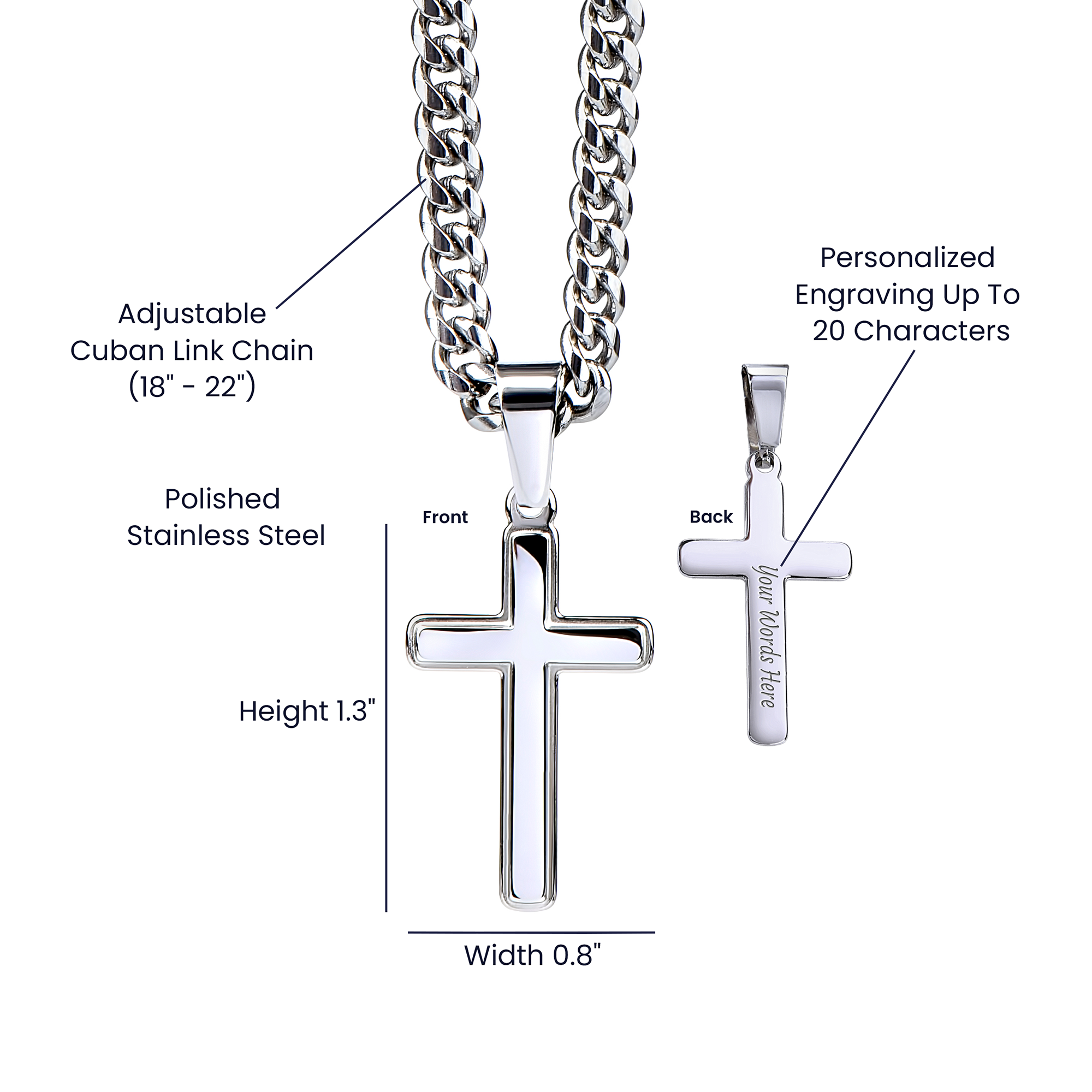 To My Daughter – A Gift from Heaven Cross Necklace from Dad