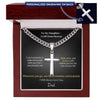 To My Daughter – A Gift from Heaven Cross Necklace from Dad