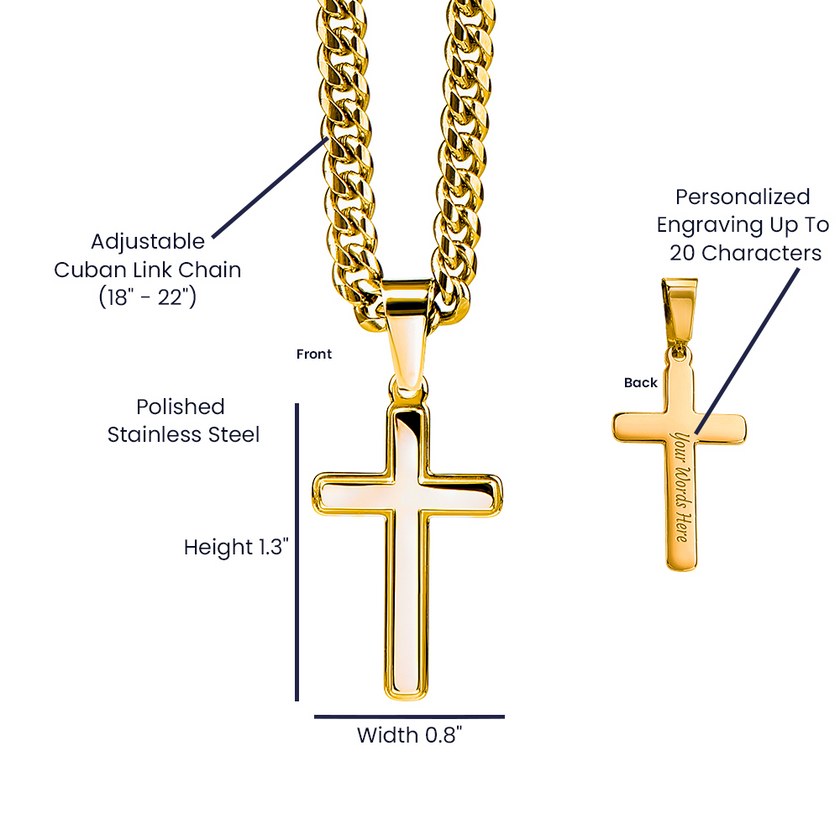 To My Daughter – A Gift from Heaven Cross Necklace from Dad