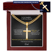 To My Daughter – A Gift from Heaven Cross Necklace from Dad