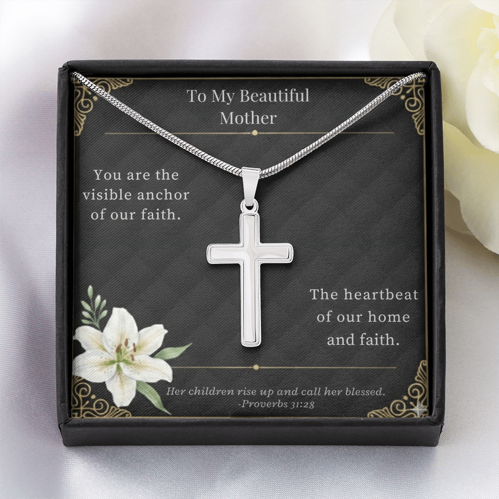Artisan Cross Necklace: A Visible Anchor of Faith for Mom