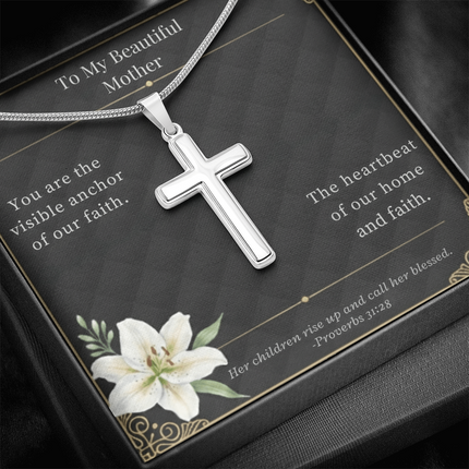 Artisan Cross Necklace: A Visible Anchor of Faith for Mom