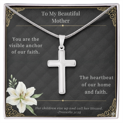 Artisan Cross Necklace: A Visible Anchor of Faith for Mom