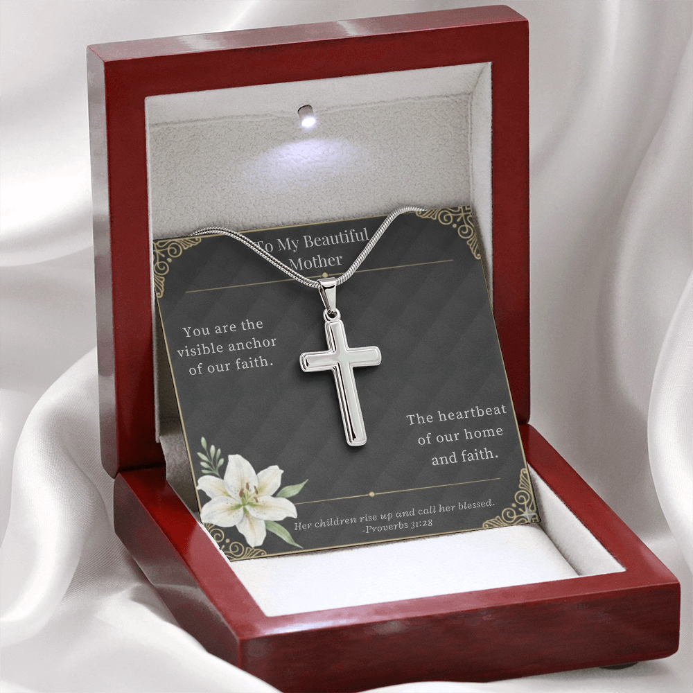 Artisan Cross Necklace: A Visible Anchor of Faith for Mom