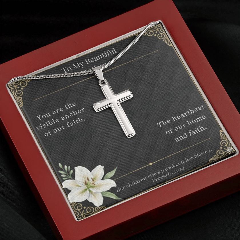 Artisan Cross Necklace: A Visible Anchor of Faith for Mom