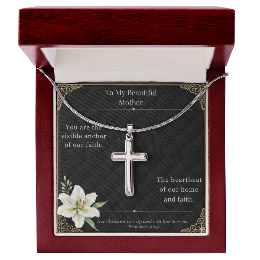 Artisan Cross Necklace: A Visible Anchor of Faith for Mom